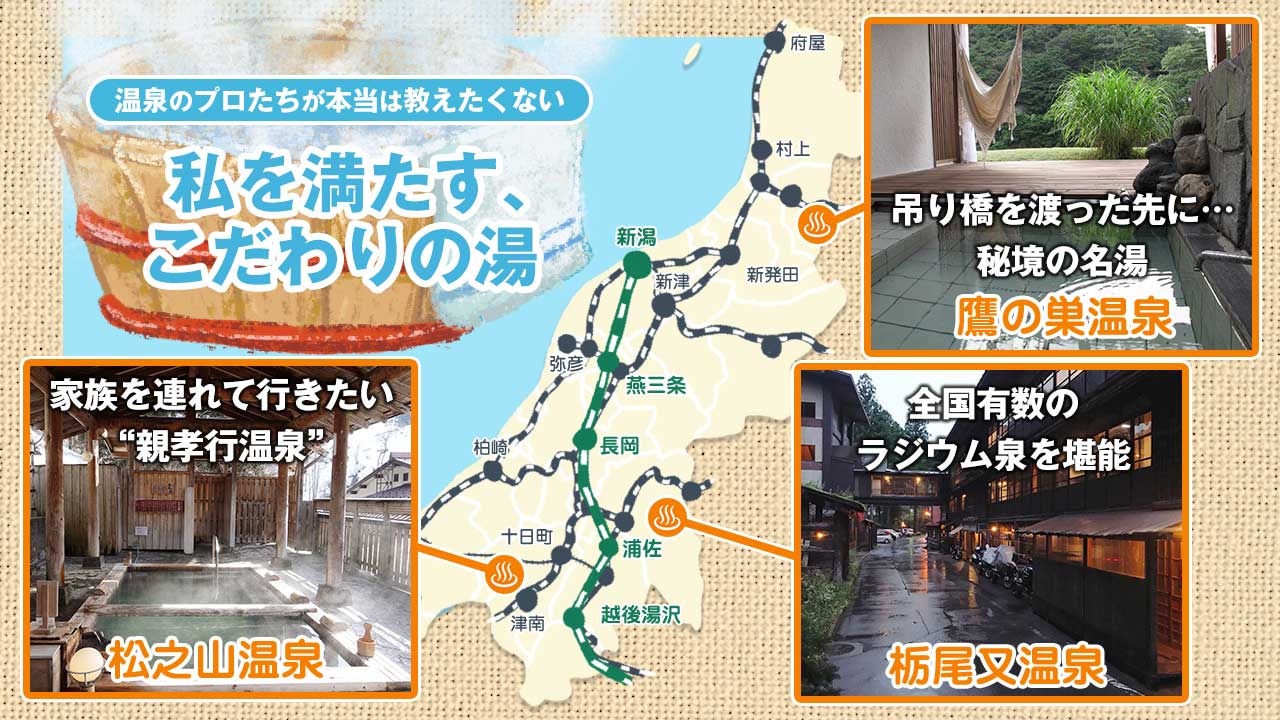 新潟県の温泉地マップ