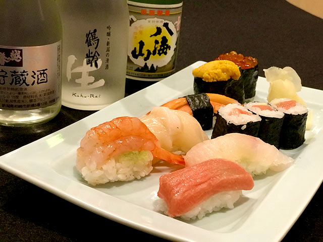 〈すし・山海の美味 一善〉の握りと細巻きがセットになった「上寿司」