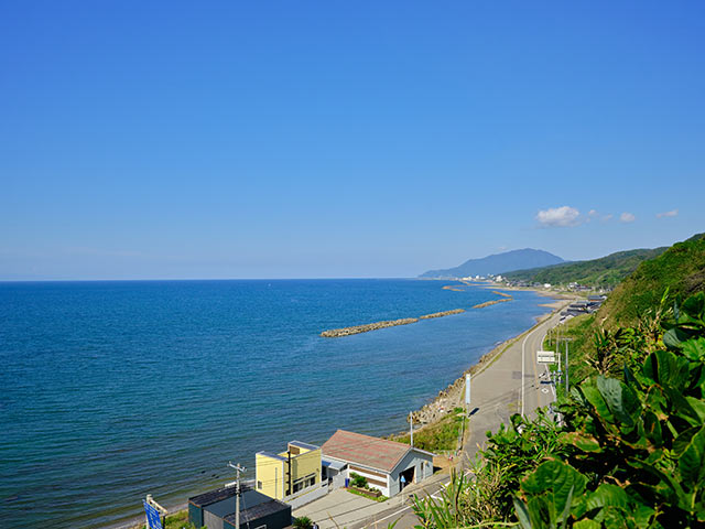 寺泊の高台から見下ろした日本海