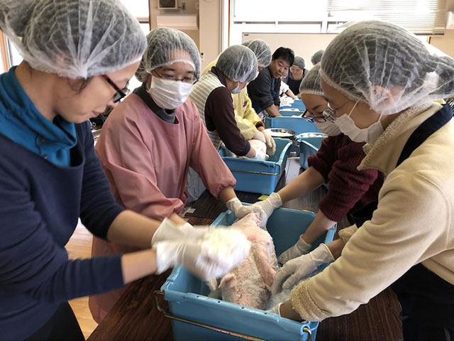 越後川口生ハム塾の様子