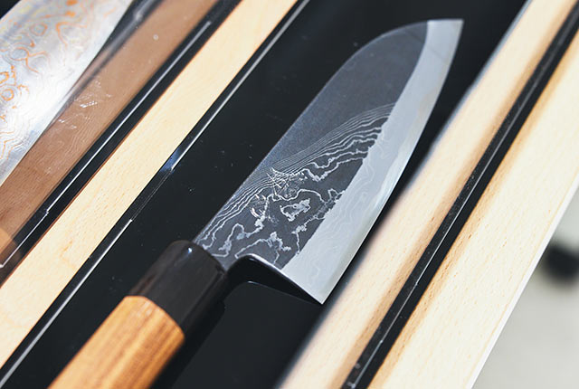 日野浦さんによって手がけられた包丁