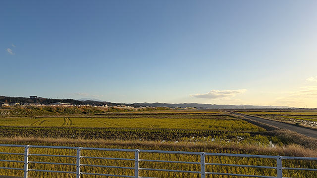 遠くまで広がる田園風景