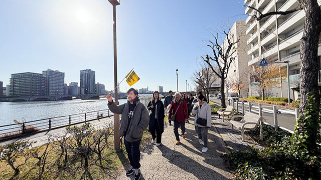 信濃川沿いを歩く