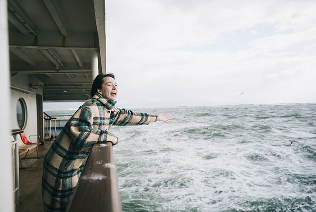 佐渡へ向かうフェリー