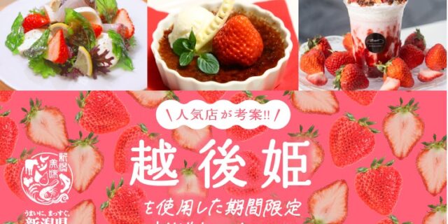 新潟県のブランドイチゴ〈越後姫〉 地元の人気店が考案 ここでしか味わえないオリジナルメニューが期間限定で登場！