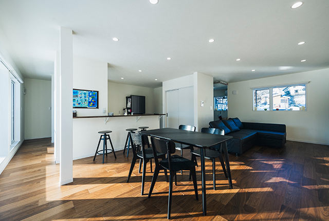 バロンさん宅のリビングスペース