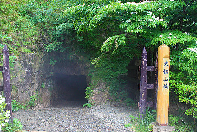 大切山坑の入り口
