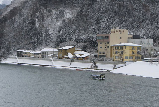咲花温泉の遠景